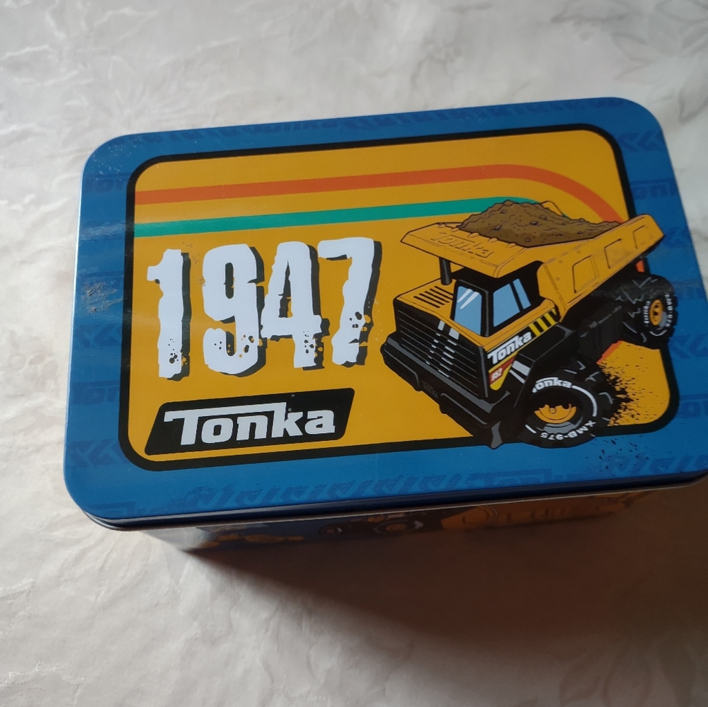 Tonka 1947 Blue and Yellow Toy Truck Tin Empty Box